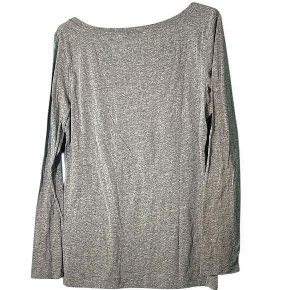 Women's Gray Long Sleeve Tee with Pink Flip-Flop Design - Picture 3 of 7